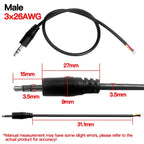 5PCS 3.5mm Stereo Audio Cable, 3×26AWG AUX Cord for Car, Phone, Speaker & Headphones, High-Quality Male-to-Male Audio Wire