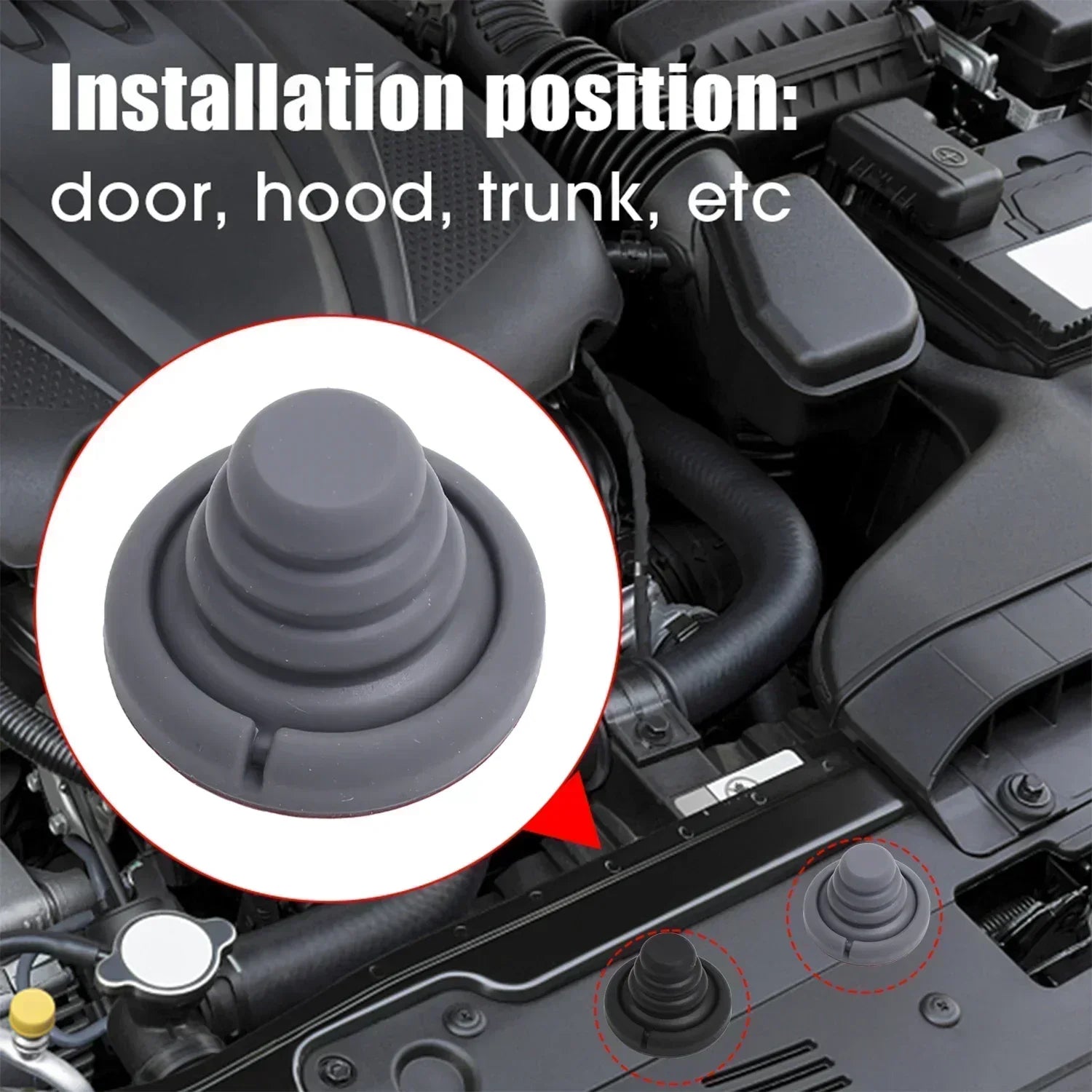 Car Door Anti-Collision Silicone Pads Sound Insulation Gasket Auto Soundproof Shockproof Sealing Rubber Pad Door Edge Sticker