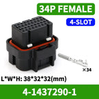 1/5/50PCS AMP Type ECU Automotive Board End Connector Waterproof Socket Harness Plug PCB Panel Flame Retardant 26P 34Pin 1437290