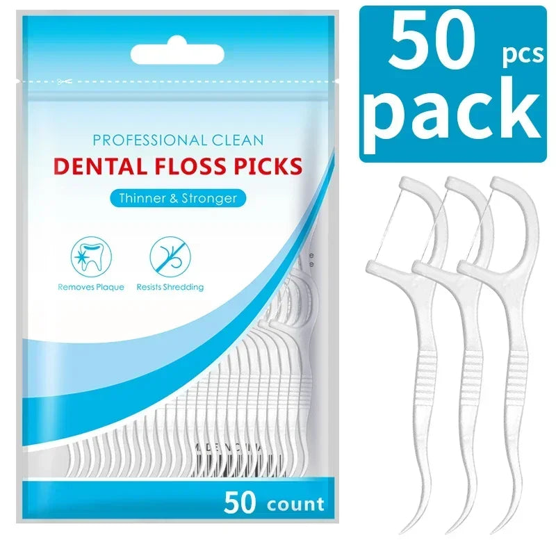 50/150/300/600PCS Ultra-fine Disposable Smooth Dental Floss, Household Toothpick Amagi