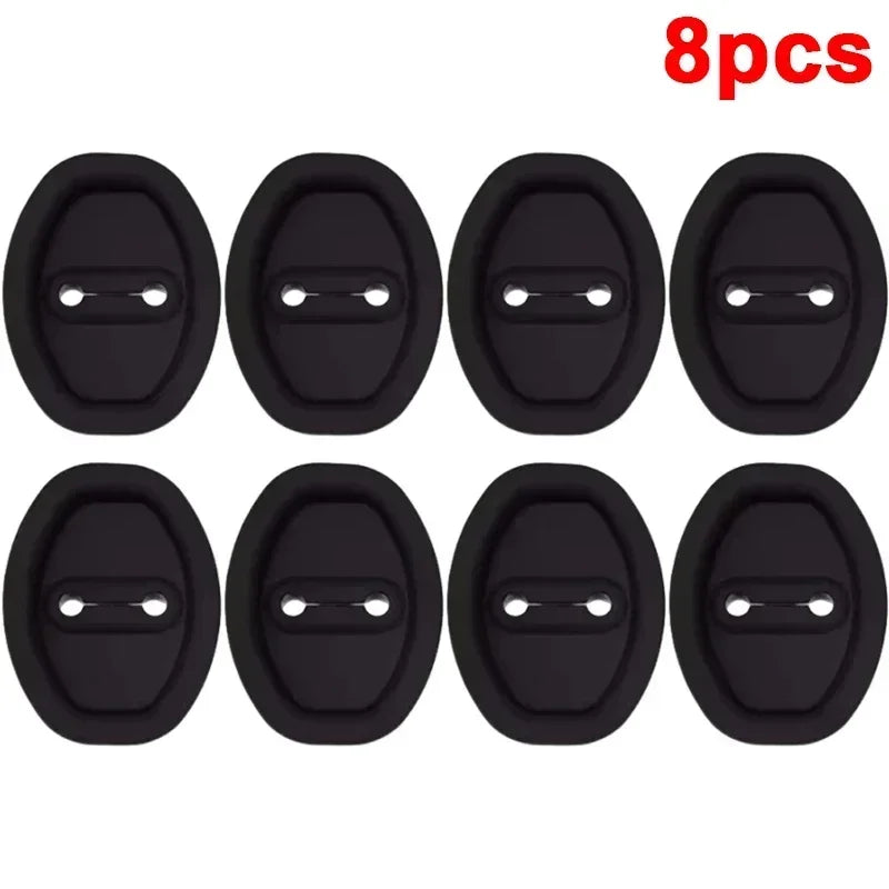 8/1pcs Car Door Lock Anti-collision Silicone Cover Auto Doors Lock Buckle Mute Protective Cushion Sticker Car Shock Absorber Pad