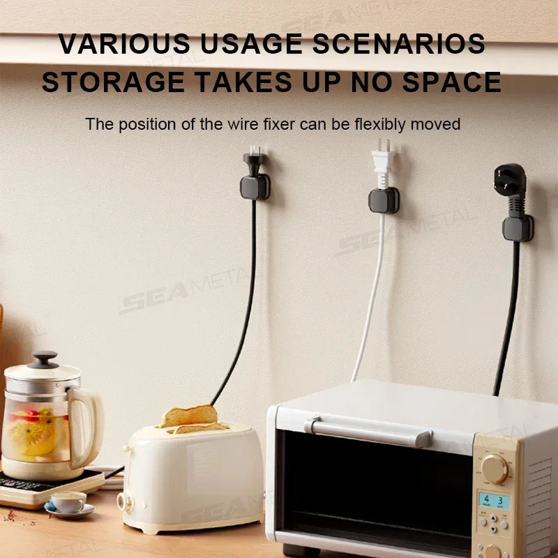 6/12 PCS Magnetic Cable Clips Cable Smooth Adjustable Cord Holder Under Desk Cable Management Wire Keeper Organizer Holder Amagi