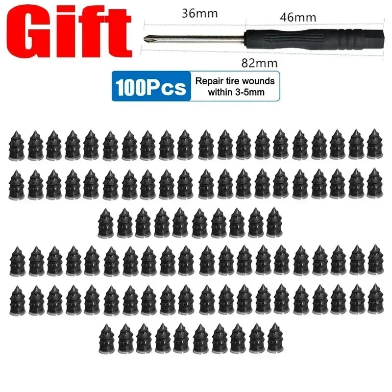 Car Tire Wick Vacuum Tyre Repair Nails Wicks for Car Punctures Car Motorcycle Repairing Rubber Tubeless Tire Repair Tool Amagi