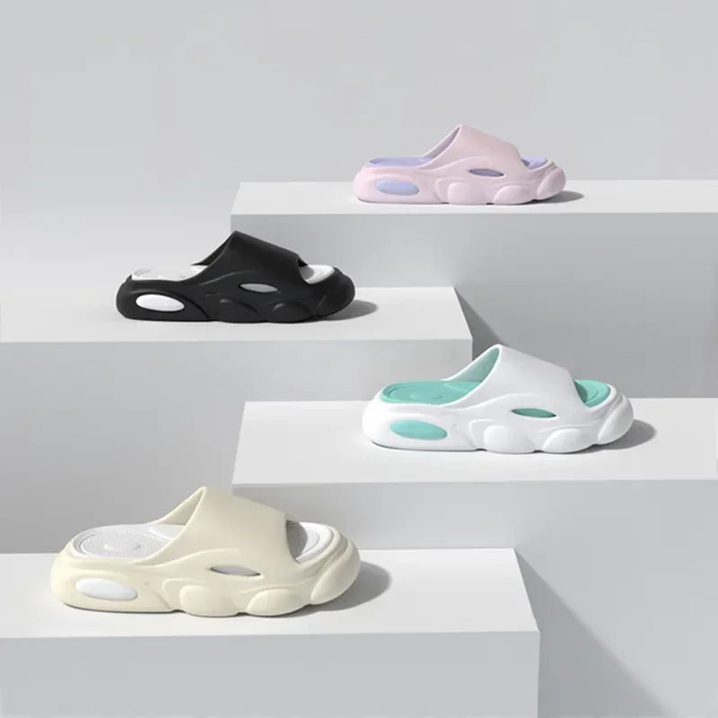 EVA Men's Summer Sandals Fashion Soft Cloud House Platform Slides Unisex Outdoor Non-slip Beach Shoes Men Bathroom Slippers Amag
