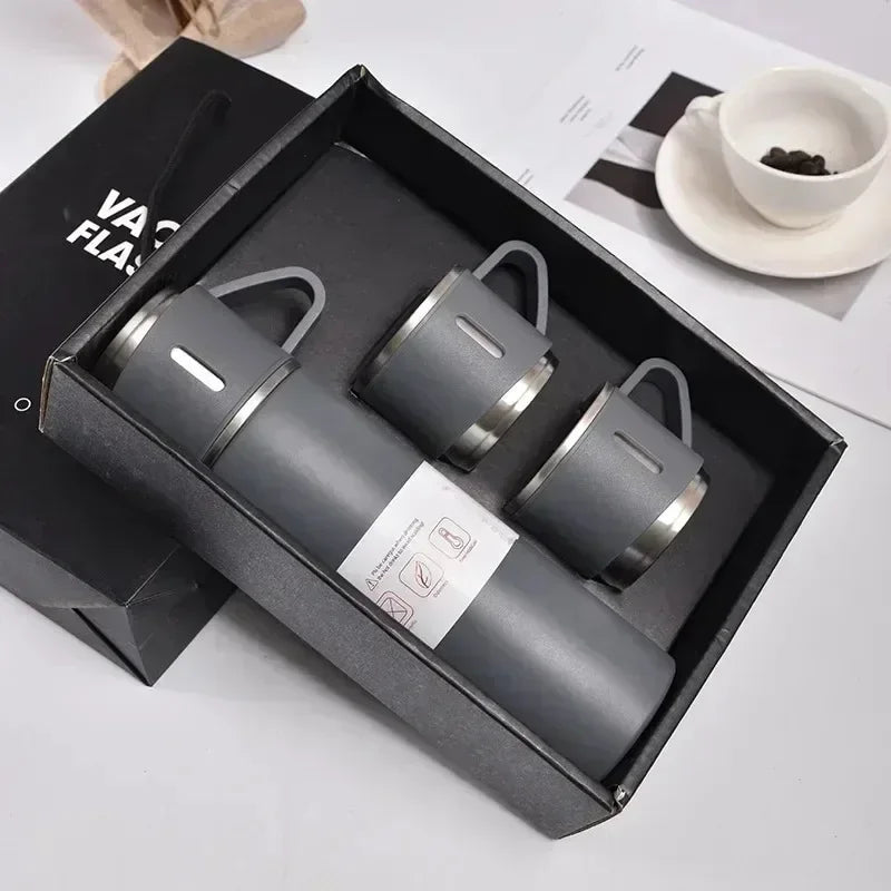 Vacuum Flasks Thermoses Set Thermos for Hot Water Bottle Drinkware Fathers Day Gifts Home Stainless Steel 500ml Thermal Cold
