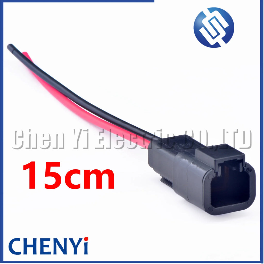 2 Pin DTP series BLACK  Automotive waterproof connector Wire harness plug DTP06-2S DTP04-2P DTP06-2S-E004 DTP04-2P-E004 with Pin