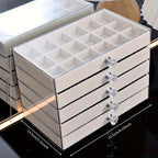 Layer Drawer Style Velvet Jewelry Box Earring Bracelet Storage Rack Multi Layer Display Case for Jewelry Accessories Amagi