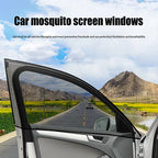 Car Sunshade Curtains Summer Mosquito Proof Curtains Universal Side Window Mesh Net Breathable Sunshade Auto Accessories Black