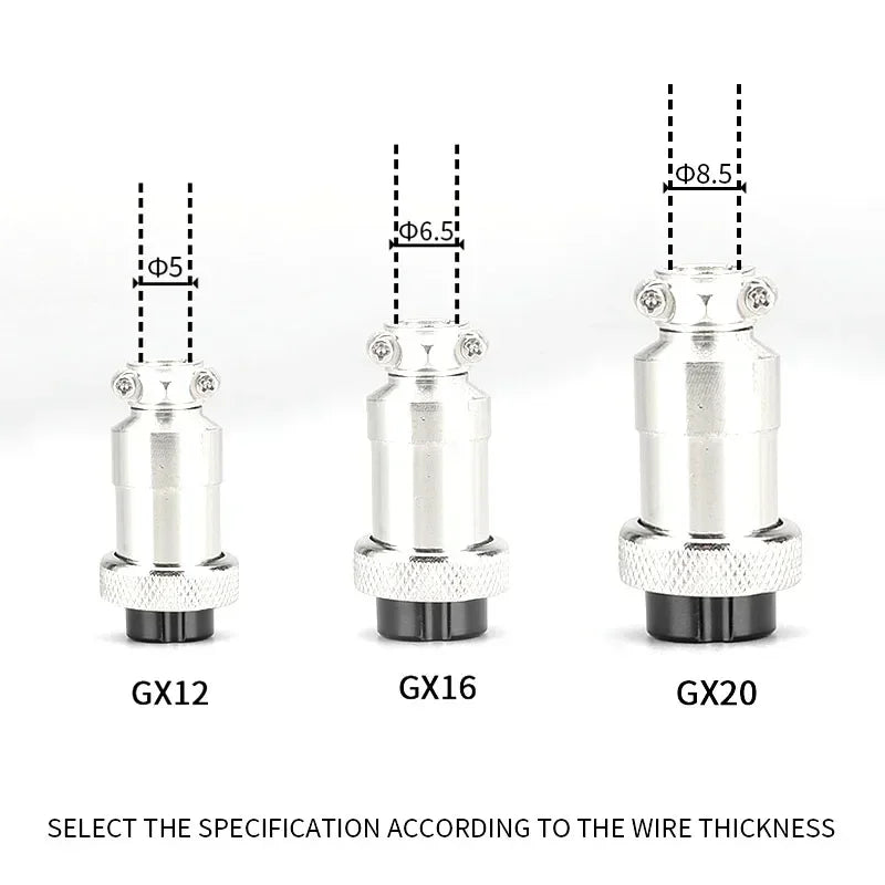 GX12 GX16 GX20 Waterproof Aviation Connector 2 3 4 5 6 7 8 9 10 12 15Pin M/F, 5/10/20 Sets for Industrial Machinery Panel Wiring