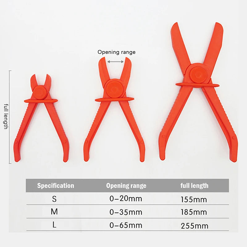 1Pcs M Durable Nylon Hose Clamp Tool Brake Fuel Water Line Clamp Pliers Hands Free Tool Car Repair Tools Hose Cut-off Pliers