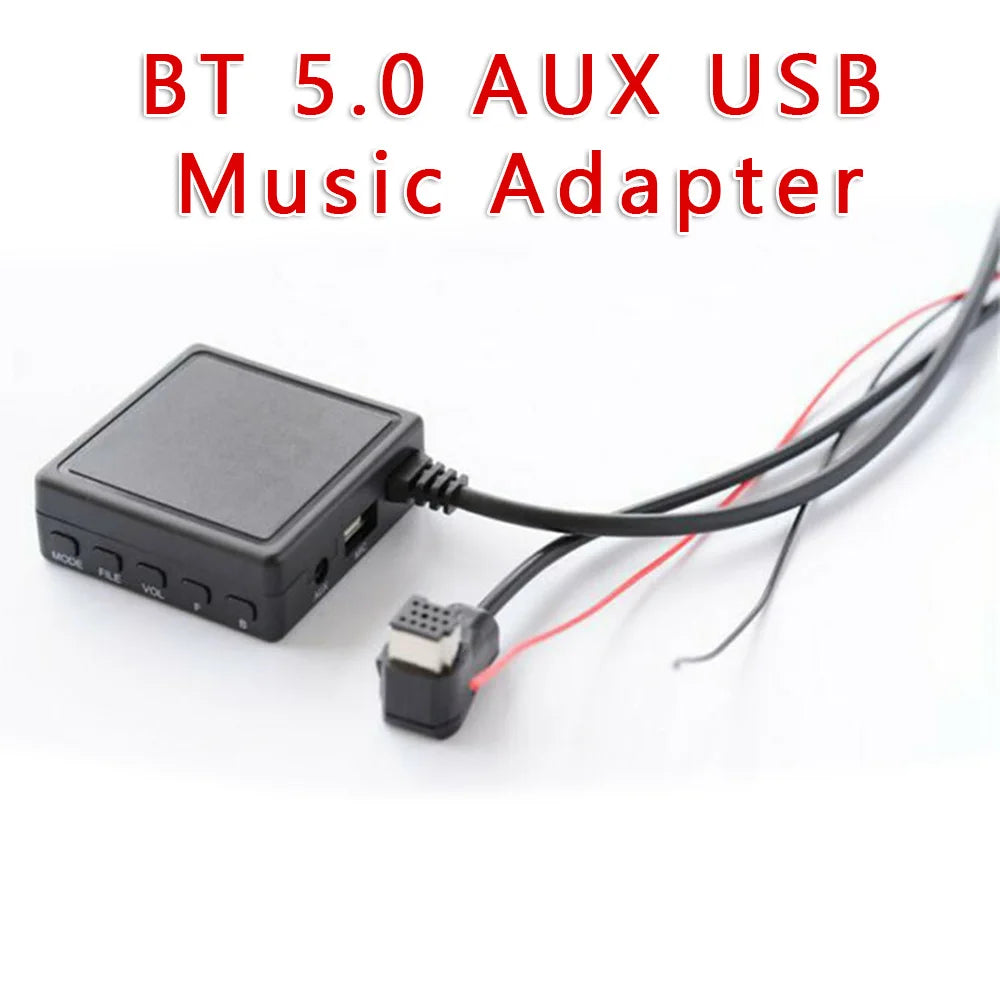 Car BT 5.0 AUX USB Music Adapter MIC Audio Cable For Pioneer Radio IP-BUS P99 P01 Bluetooth Receiver Car Kit