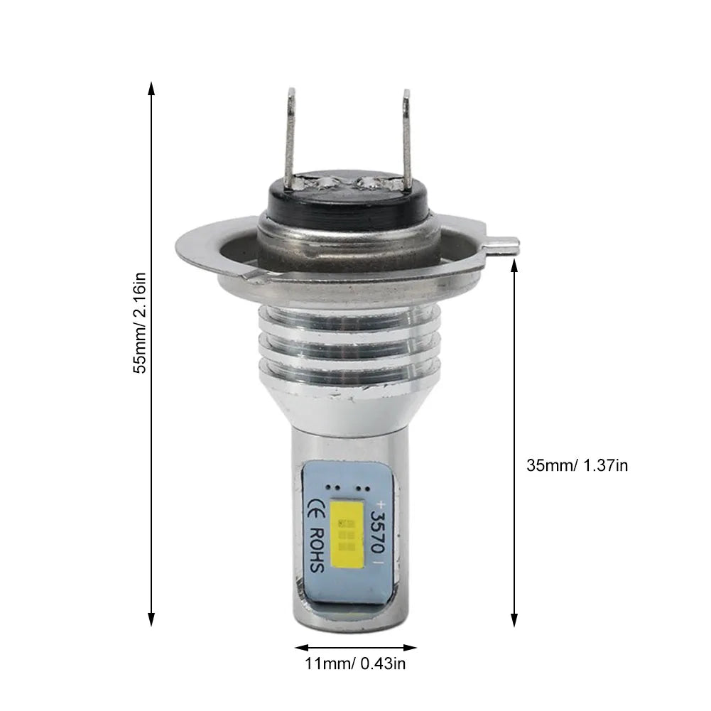Car Headlight Bulbs H7 LED Headlight Bulbs Lights High Low Beam 55W 8000LM 6000K Super Bright Car Headlight Bulbs