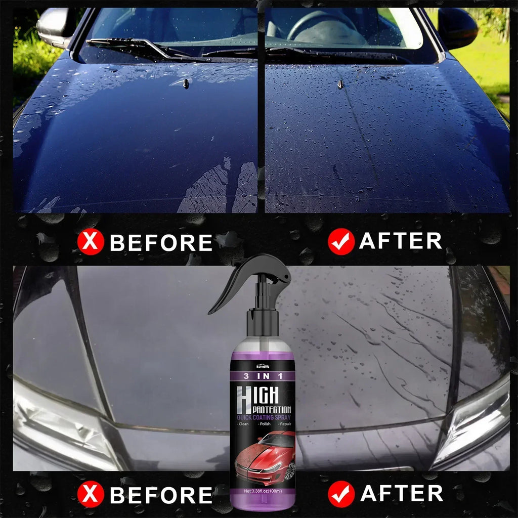 3 In 1 Auto Nano Ceramic Coating 100ml Car Paint Scratch Repair Remover Nano Spray Glass Hydrophobic Coating Paint Care Amagi