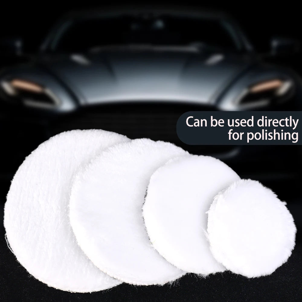 3/4/5/6/7Inches Wool Polishing Disc Waxing Polishing Buffing Car Paint Care Polisher Pads for Car Wash Auto Accessories