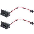 Dual USB-C Chassis Mount Socket – 2-Port Car Dashboard Charging Adapter