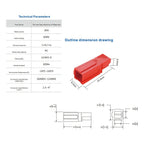 40/90/200/500Pcs/Box  Single Pole Plug 30A High Current Connector - PP Battery Forklift Power Terminals Bulk Pack