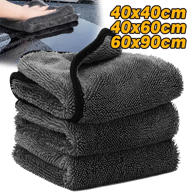 Car Wash Towel 1200gsm Microfiber Double-Sided Ultra Absorbent Car Wash Cloth Cleaning Drying Towel Washing Accessories Amagi