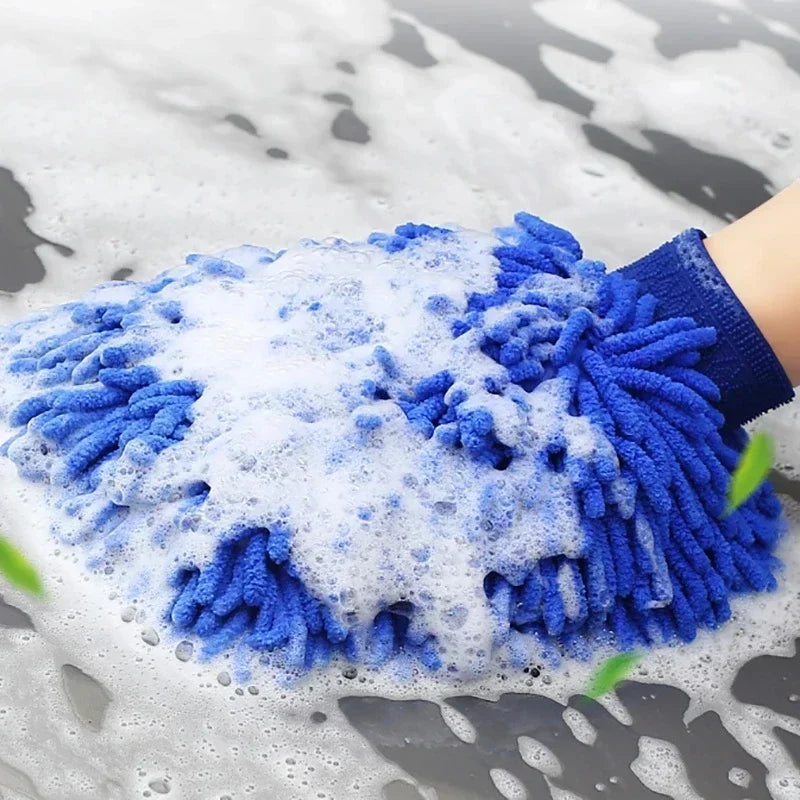 Ultra-Soft Microfiber Car Wash Gloves 20/1Pack - Double-Sided Coral Fleece Cleaning Mitts For Auto Detailing Maintenance Tools