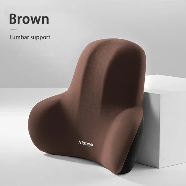Comfortable Car Headrest and Lumbar Support Cushion for Office Home Chairs - Relieve Back Pain and Improve Posture Accessories