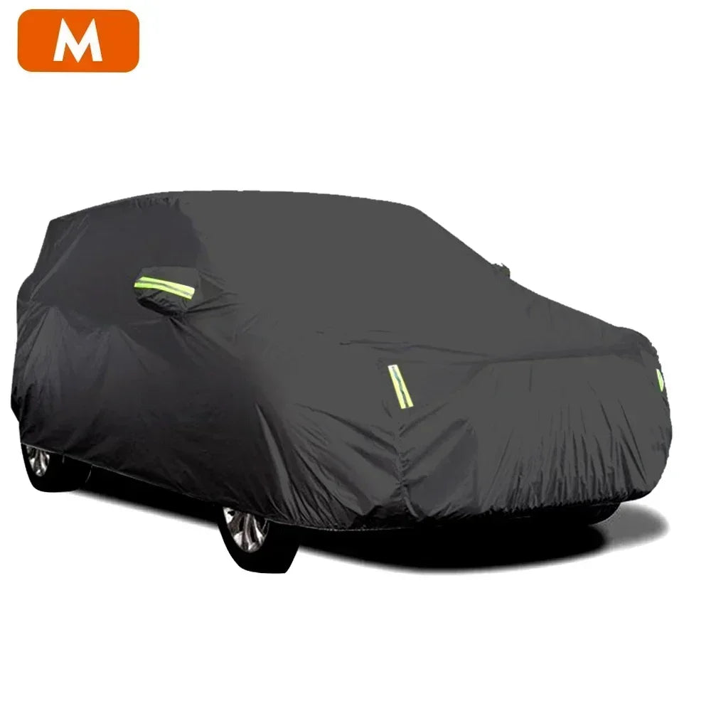 Universal For Audi A3 A4 A5 A6 A7 B7 B8 C5 Q2 Q3 Q5 7 Body Full Covers Black/Silver Outdoor Sun Snow Rain Protection Cover Amagi