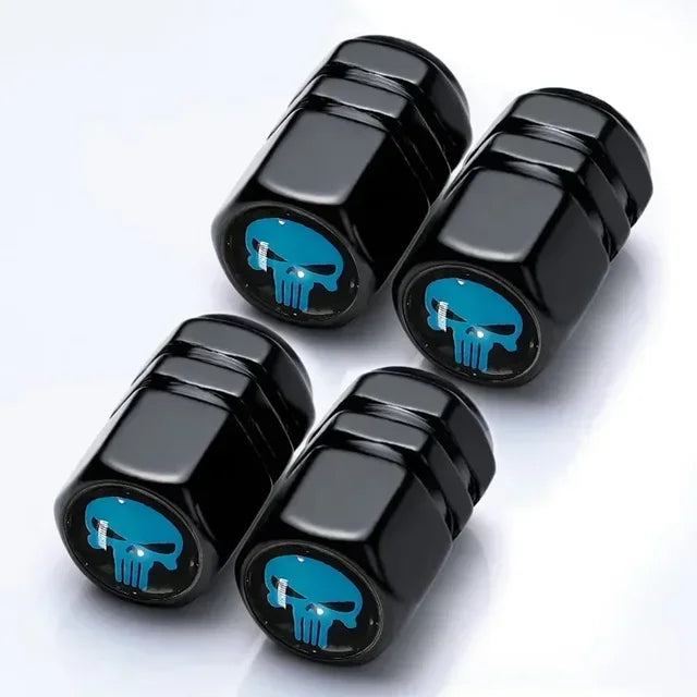 4Pcs Tire Valve Stem Caps, Universal Car Wheel Air Valve Dust Proof Covers for Cars, Trucks, SUVs, Bikes and Motorcycles Amagi