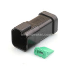 6 Pin Automotive 1.6mm Male Female Waterproof Connector Wire harness plug DT04-6P-C017 DT06-6S-C017 Black