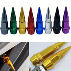 4pcs Premium Aluminum Spike Wheel Stem Caps 45/60mm for Cars Trucks Bikes Motocycles Valve Dust Protection with Edgy Style amagi