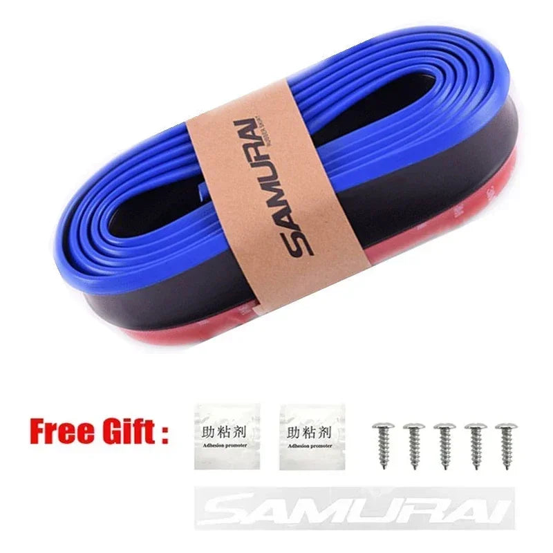 Car Front Bumper Protection Tool Carbon Fiber Strong Adhesive Rubber Universal Front Edge Anti-scratch Protector Amagi