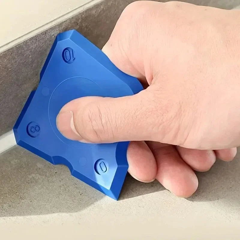 4pcs Silicone Glass Cement Scraper Floor Caulking Tool Sealant Grout Remover Edge Repair Tools Home Cleaning Hand Spatula Amagi
