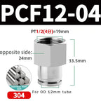 304 Stainless Steel Quick-Connect Air Hose Fittings - BSP 1/8",1/4",3/8",1/2 Pneumatic Pipe Connectors with Corrosion Resistance