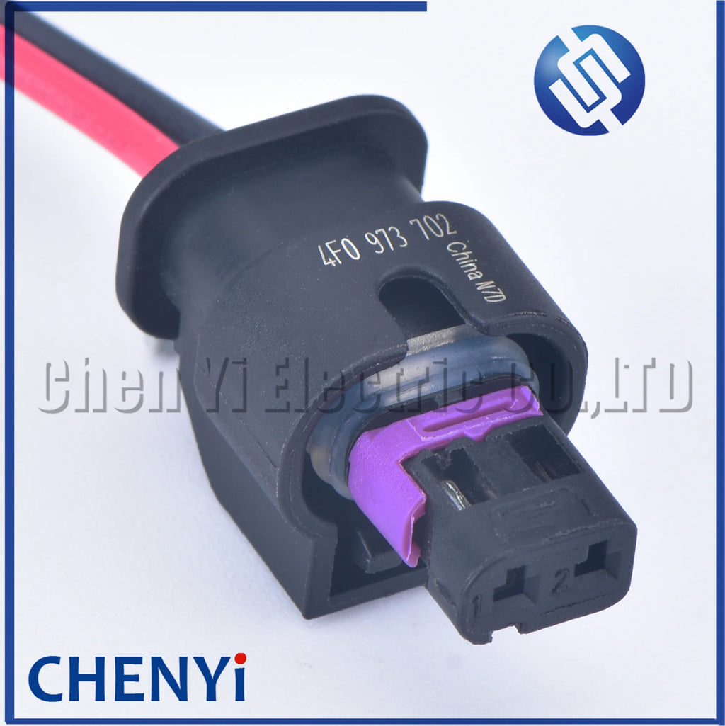 2 Pin auto fuel injector connector wires waterproof sensor plug 0-2112986-1 1-1718643-1 4F0973702 4F0 973 702
