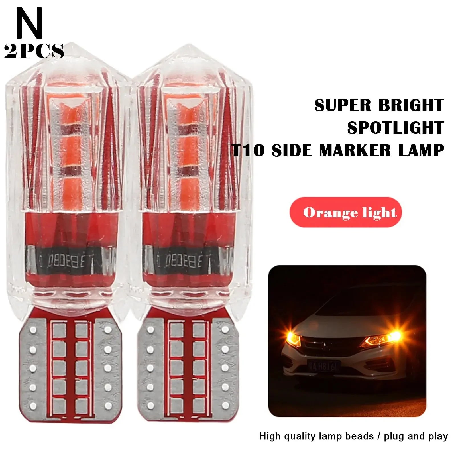1pc Universal Car Replaceable T10 Running Lights Width Lamp Car License Plate Light Headlight Bulbs Car Light Accessories Amagi