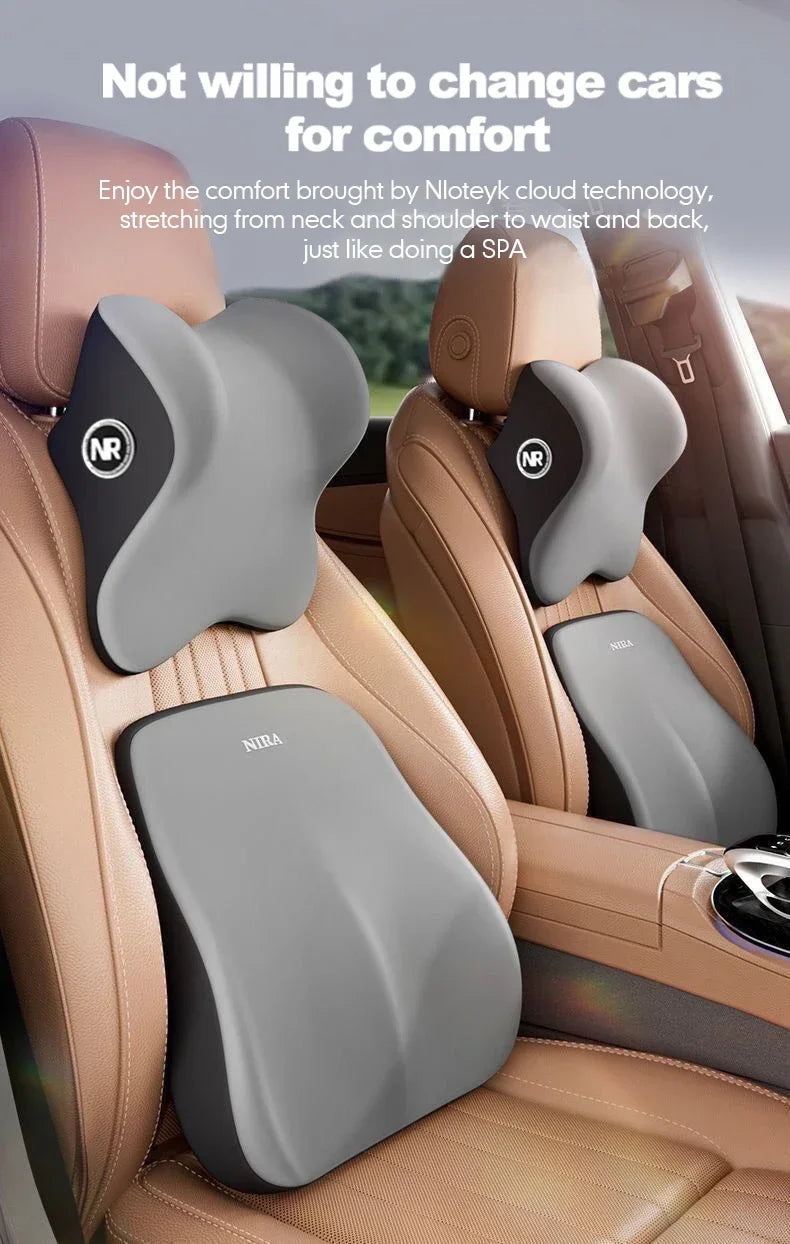 Upgraded Car Headrest Lumbar Support Memory Foam Cushion Super Head Pillow Comfortable Cushion Backrest Car Accsesorie Amagi