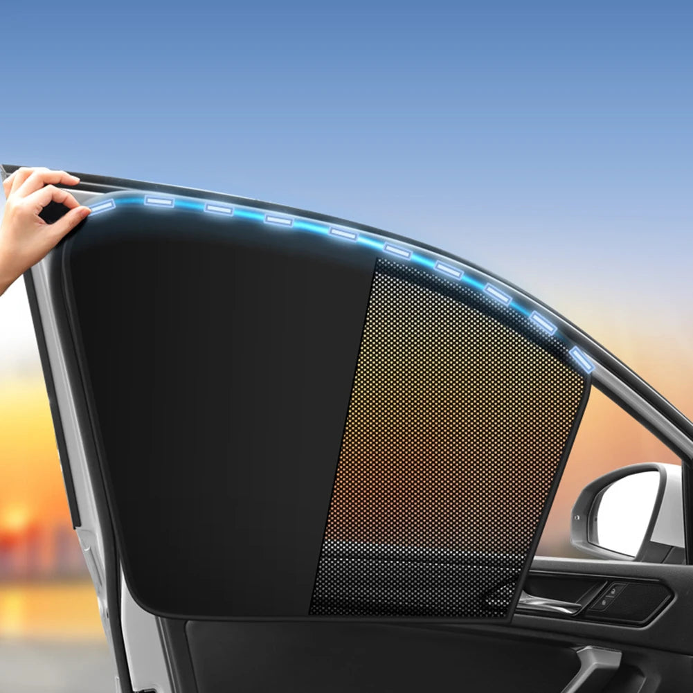 1pc Magnetic Car Side Window Sun Shade Cover Block Visor Mesh Shield UV Block Sun Shade Protection Black Auto Accessories