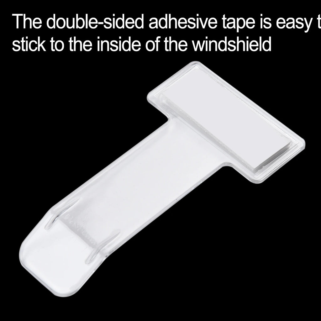 Car Vehicle Parking Ticket Permit Holder Clip Sticker Windscreen Fastener Kit Plastic Permit Card Holder Clip Sticker Car Parts