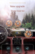 Car Fan 360° Adjustable 3 Head Air Fan Automotive Electric Fan USB/12V/24V Fan 2 Speeds Car Silent Fan For Home Desk Office Amag