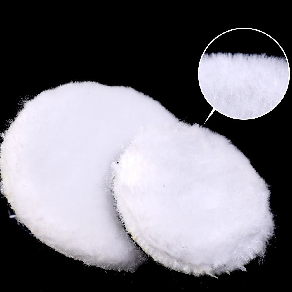 3/4/5/6/7Inches Wool Polishing Disc Waxing Polishing Buffing Car Paint Care Polisher Pads for Car Wash Auto Accessories