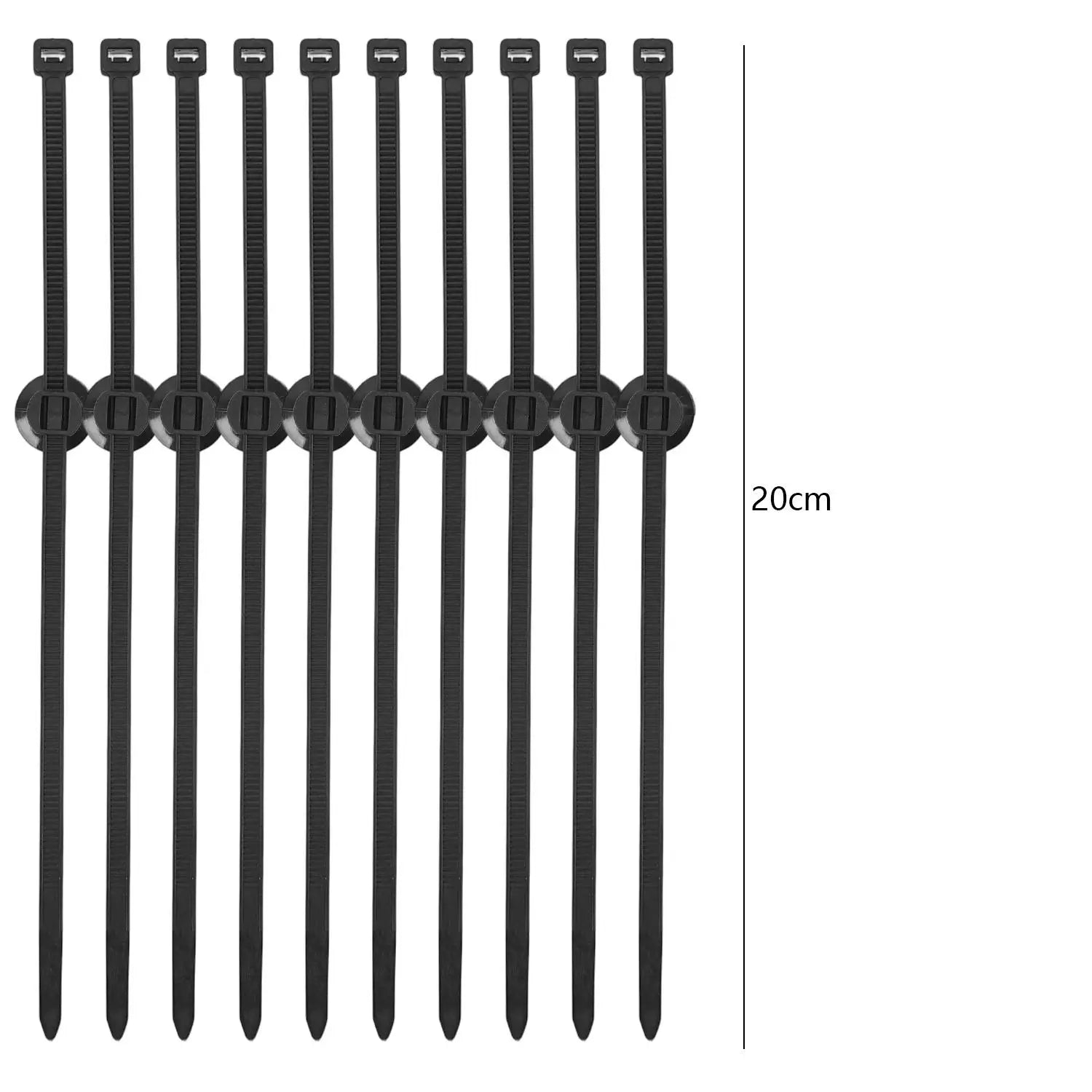 Universal Car Wiring Harness Fastener Clip Push Mount Cable Tie Nylon Zip Tie Auto Wire Loom Fixer Retainer Strap Set 15cm 20cm