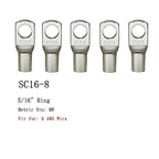 100pcs Copper Lug Ring Wire Connectors Cable Electric Crimp Terminal SC6-6 SC6-8 SC10-6 SC10-8 SC16-6 SC16-10 SC25-6 SC25-12