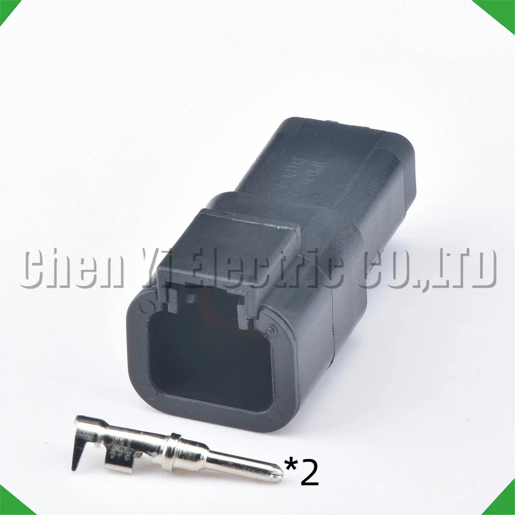 2-Pin Connector Connector series Black Automotive waterproof connector DTP06-2S DTP04-2P