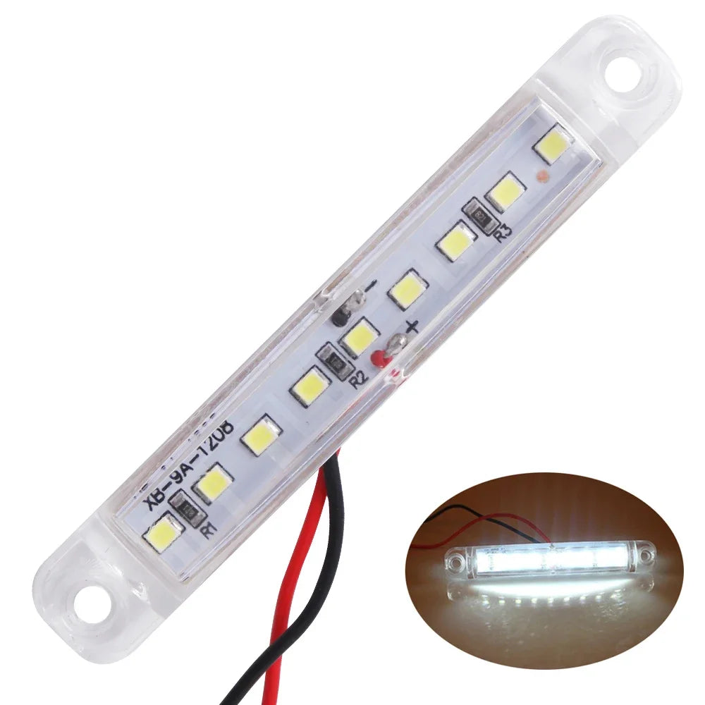 9 LED Waterproof Side Warning Light Multicolor Truck Trailer Bus Van Lorry Width Lamp Signal Marker Bulb Lamp 12V 24V Accessorie