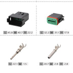 DT06-2S/DT04-2P Deutsch black connector Automotive waterproof wiring harness plug 12PB connector rubber shell with terminal