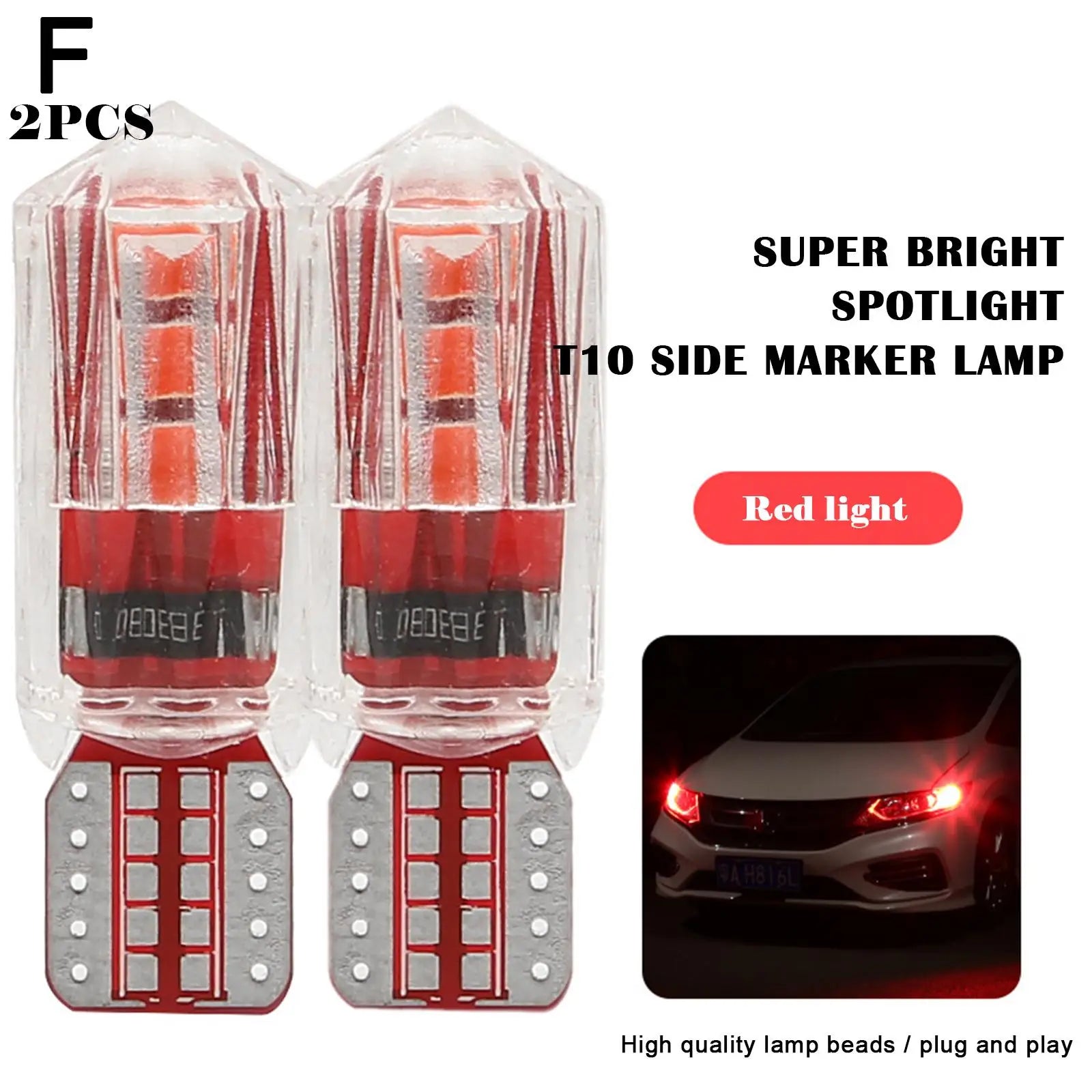 2pcs T10 W5W 194 LED Car Light Bulb Non-Pola 6SMD Canbus Car License Plate Light Interior Dome lights Reading Lamp 12V-24V Tools