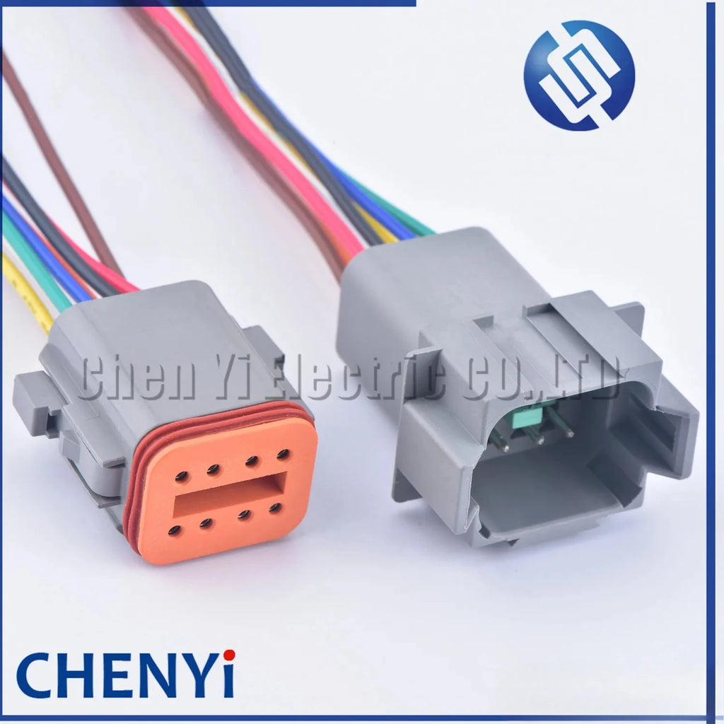 8 Pin Auto Waterproof Connector DT06-8S DT04-8P Automotive Electrical Wire Harness pigtail Plug For Deutsch DT series