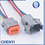 8 Pin Auto Waterproof Connector DT06-8S DT04-8P Automotive Electrical Wire Harness pigtail Plug For Deutsch DT series