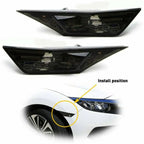 2 Pcs Turn Signal  Light For Honda Civic 2016 To 2021 Turn Signal Width Light Modified  Black With LED Bulb