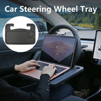 Steering Wheel Tray Table Deluxe - Multifunctional Car Storage Rack With Card Table Functionality - Durable Plastic Construction