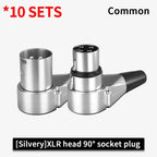10 Set 3Pin XLR Color Head Pure Copper Pin Male and Female Audio Microphone Connector Canon Welding Plug Socket