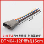 DTM04-2P automotive connector male and female for heavy-duty truck Dechi wiring harness waterproof plug DTM06-2S with wire
