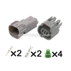2PIN Male Female 2mm Waterproof Connector Fog Light Lamp Socket Reverse Radar Plug For Baojun Toyota RAV4 6188-0266